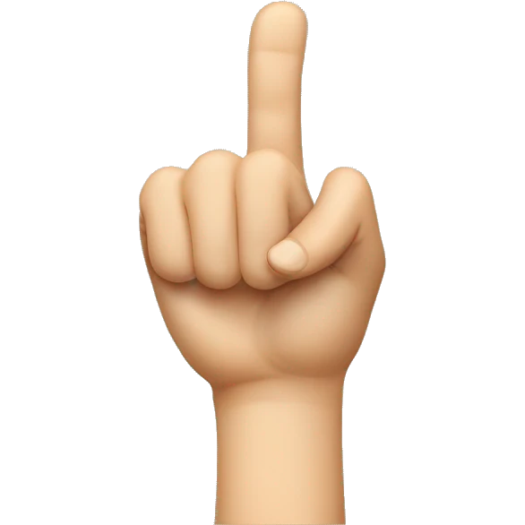 Index finger and thumb in the shape of an L emoji