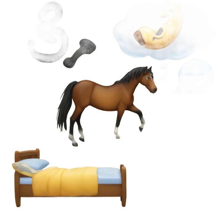 The words MORE SAX floating above a poo emoji in bed smoking a cigarette next to a horse emoji emoji