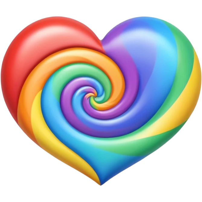 heart with a rainbow swirl emoji