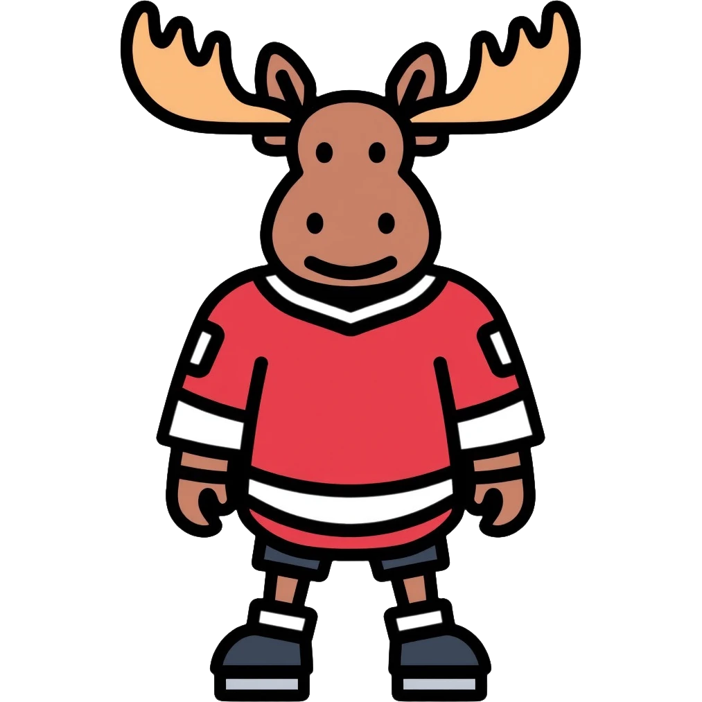 moose with a hockey jersey emoji