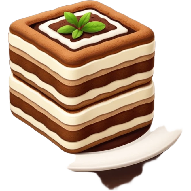 Square tiramisu emoji