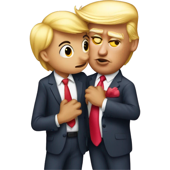 donald trump giving smooch emoji