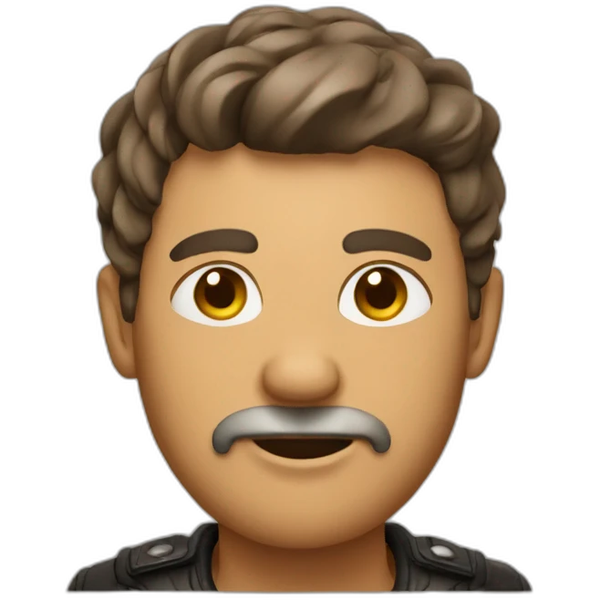 Leather man emoji