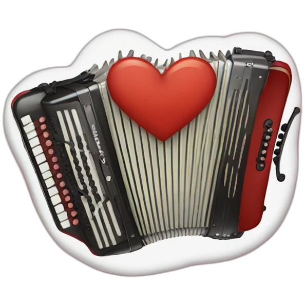 accordion heart and guitar emoji