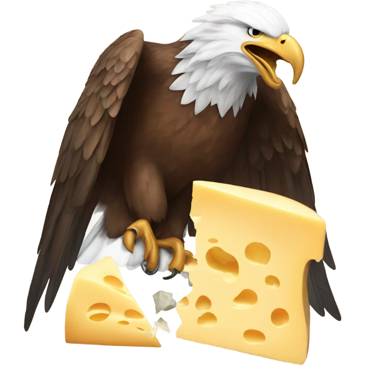 Eagle killing cheese emoji