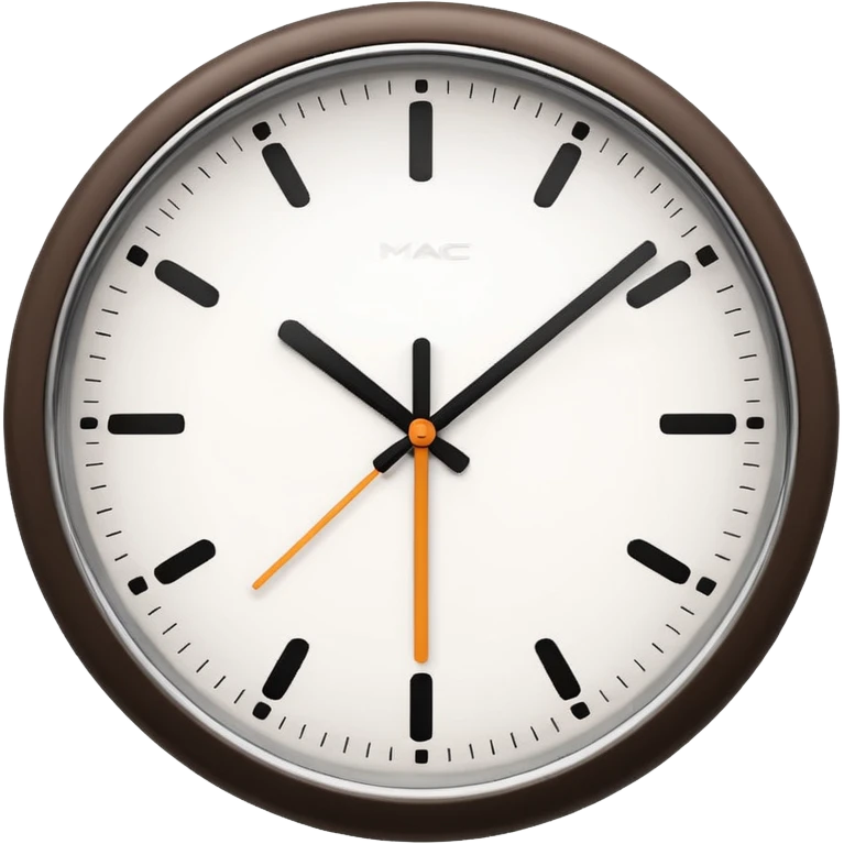 mac os icon clock braun emoji