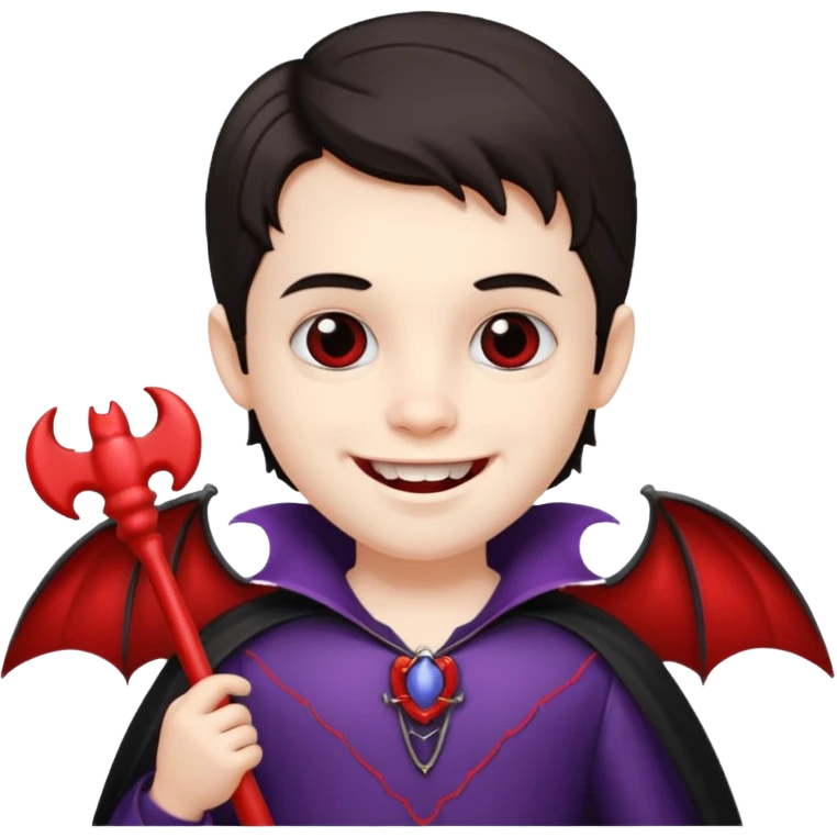 vampire royal child with toy bat emoji