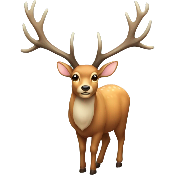 Deer with massive size antlers emoji