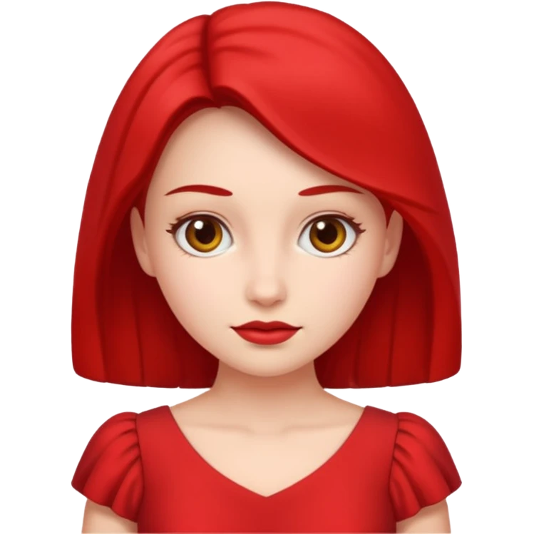 lady in red  emoji
