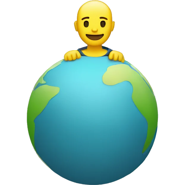 Man and globe  emoji