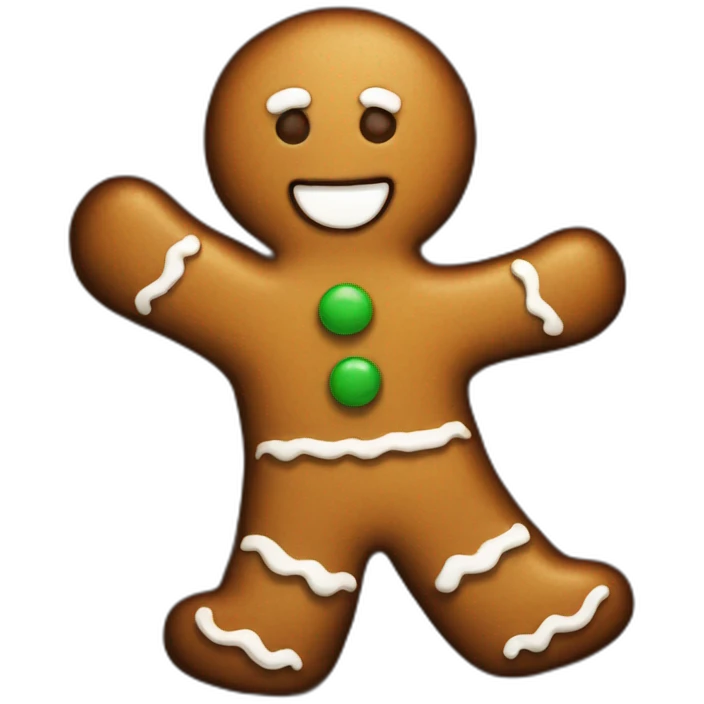 Gingerbread man emoji