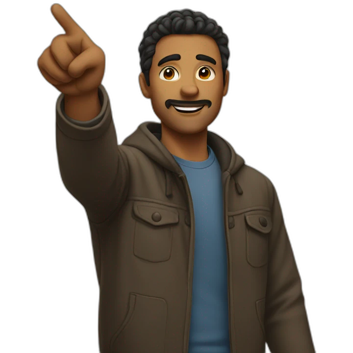 man pointing to himself emoji