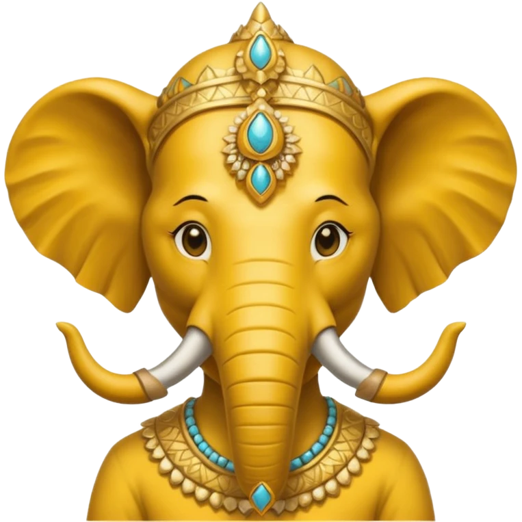 A human with a elephant head that is yellow emoji