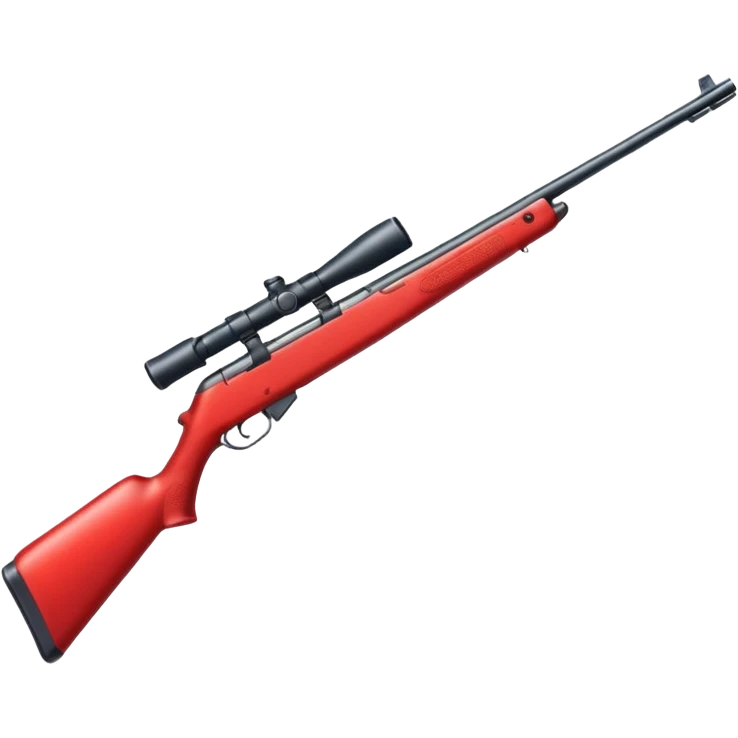 create me an emoji of a red long neck rifle emoji