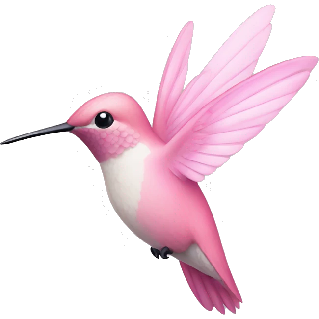 Pastel pink hummingbird  emoji