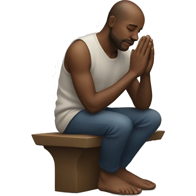 Man on knee praying emoji