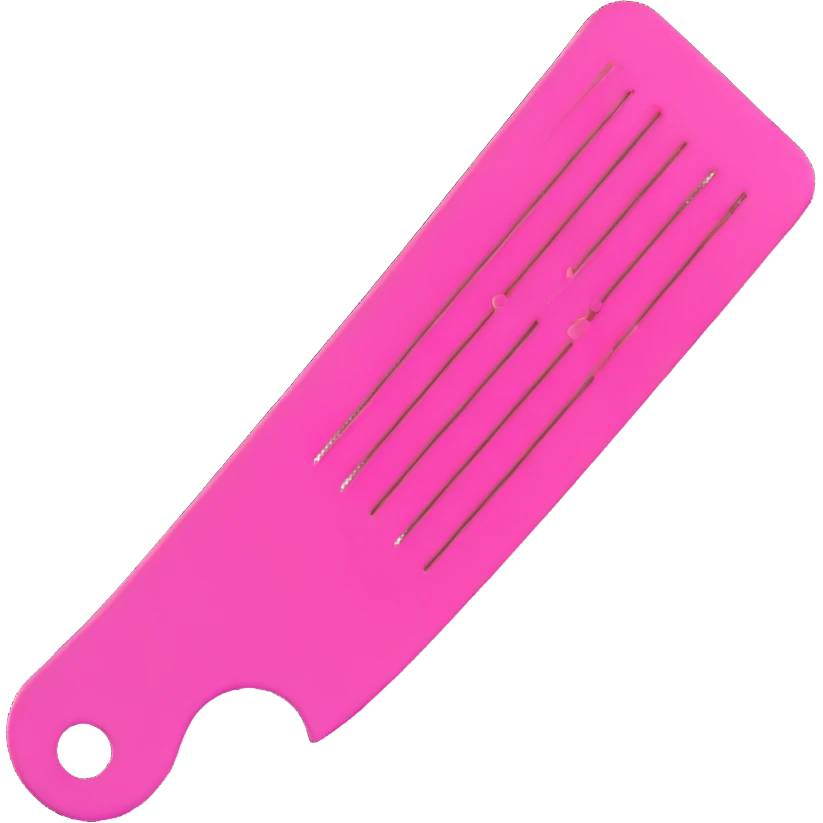 a pink brushing comb emoji
