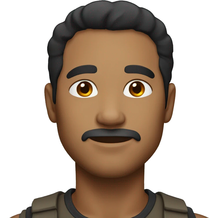 45 year old man with black hair brown skin emoji