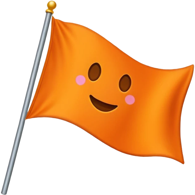 I want a flag  🚩🚩 like this but flag should be orange don't change shape just change color emoji