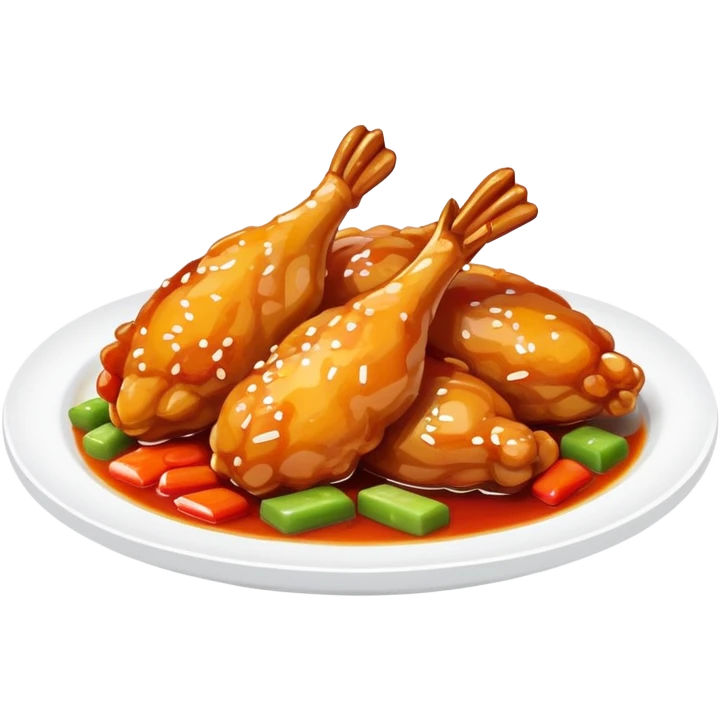 Sweet and sour chicken emoji