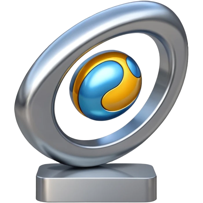 A modern abstract sculpture emoji