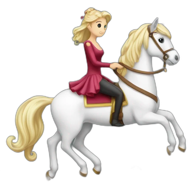 marriée sur une licorne emoji