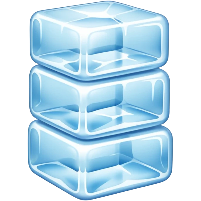 three stacked ice cubes emoji