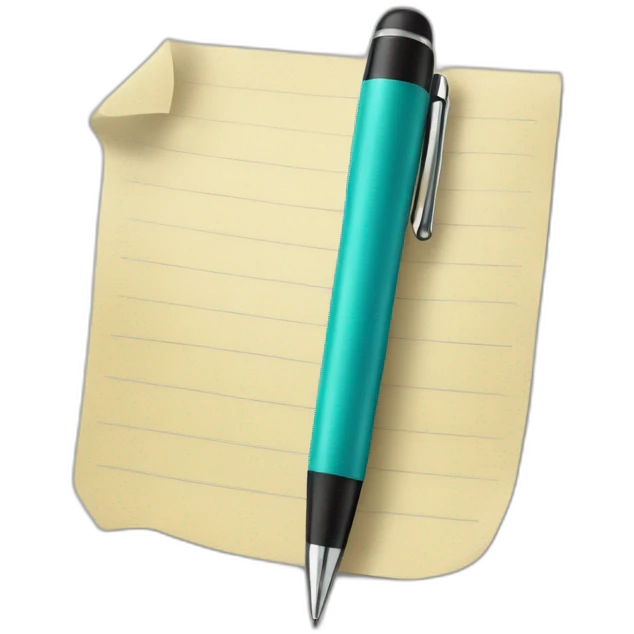a sheet and a pen emoji