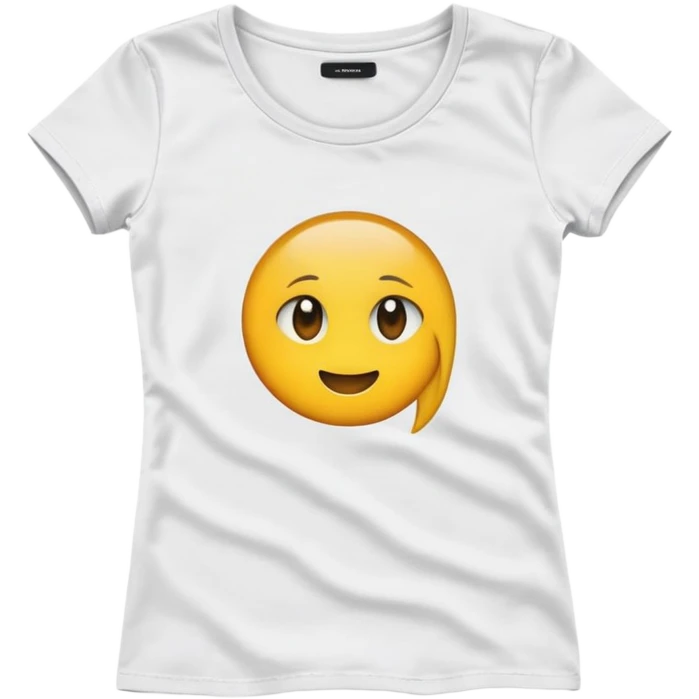black t-shirt with round neck and short sleeves, women's fitted style, only the clothing item, plain white background emoji