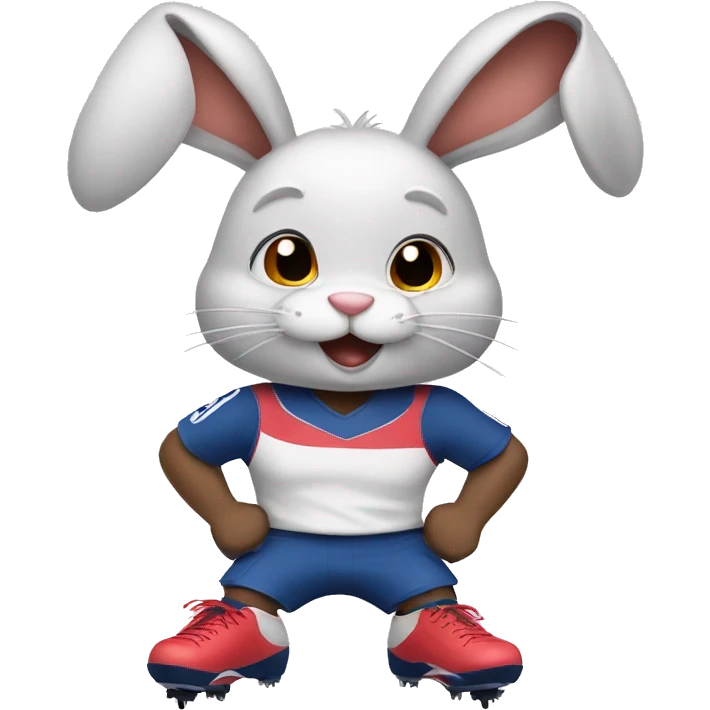 bunny wearing cleats  emoji