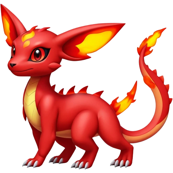 Cute Shiny Guilmon-Salandit-Umbreon-Fakémon-hybrid-creature (full body)  emoji