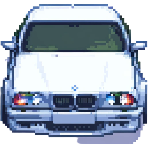 BMW car front view pixel art style emoji