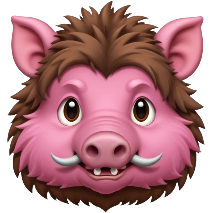 very cute fluffy boar emoji