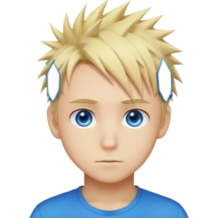 Naruto Anime style boy head emoji