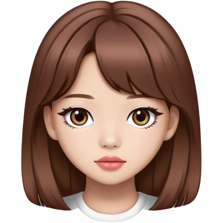 Jennie from BLACKPINK K-pop star with brown hair emoji