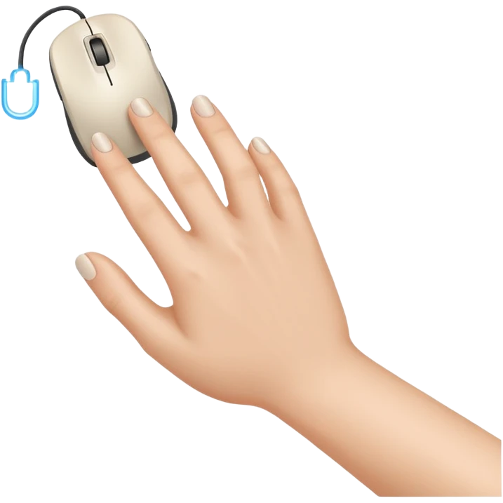 the hand clicking the mouse emoji