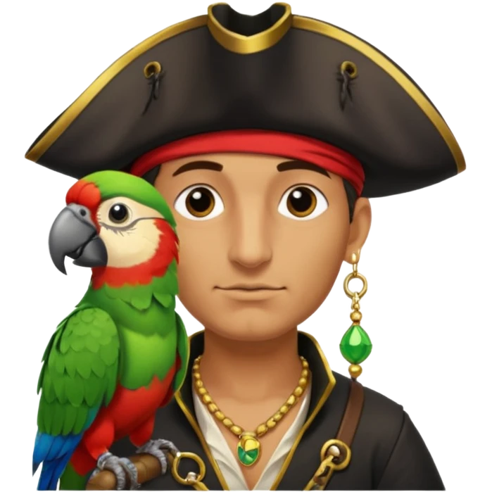 pirate and parrot emoji