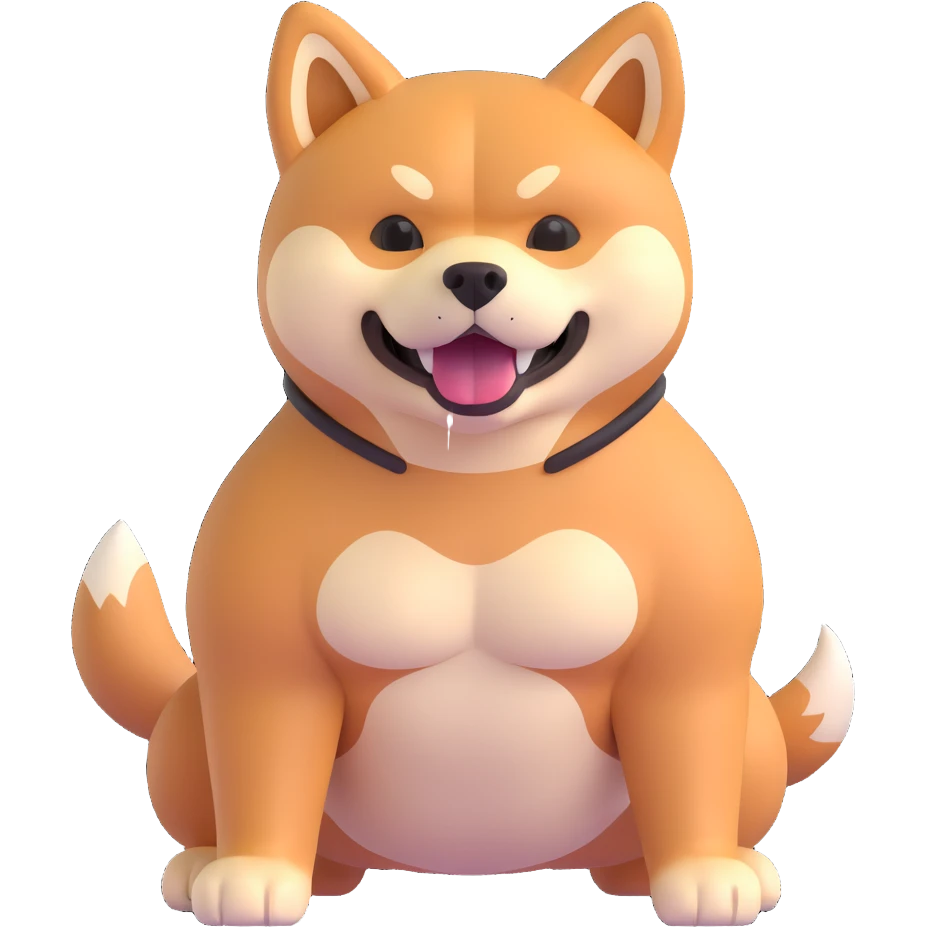 shiba inu with muscles emoji