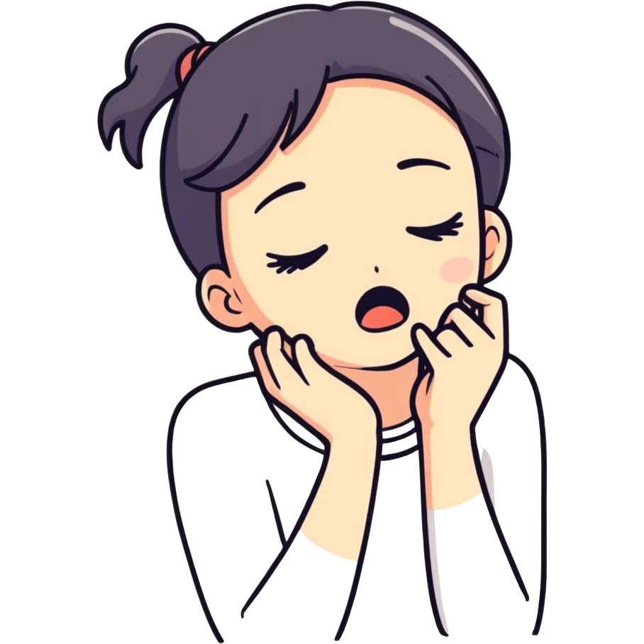 Girl choking herself emoji