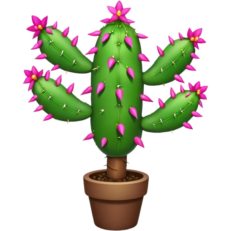 christmas cactus decorated like a tree emoji