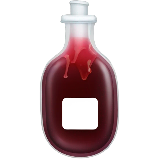infusion bag with dark red liquid emoji