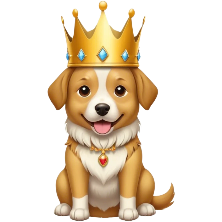 Perro corona emoji