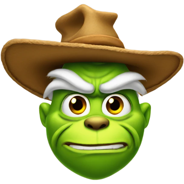Grinch with cowboy hat emoji
