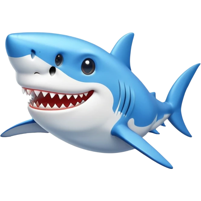 Shark with blue shoes emoji