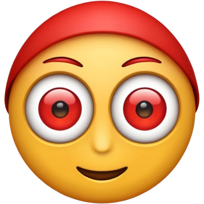 Genera un emoji de ojos rojos para copiar emoji