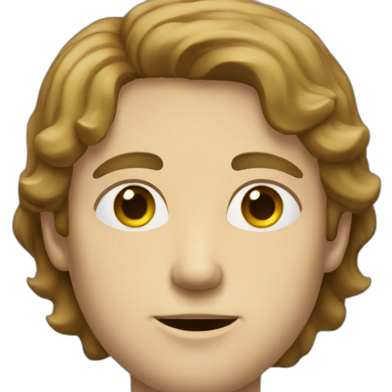 White man with brown hair and blue eyes eating lemons emoji