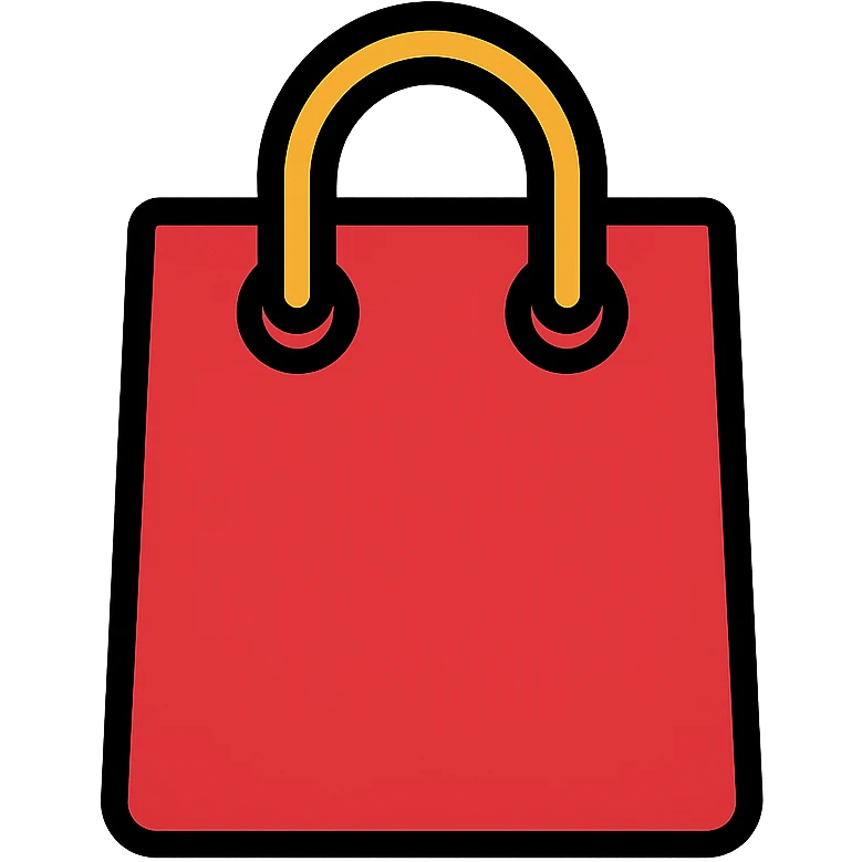 product icon, modern, simple, red color emoji