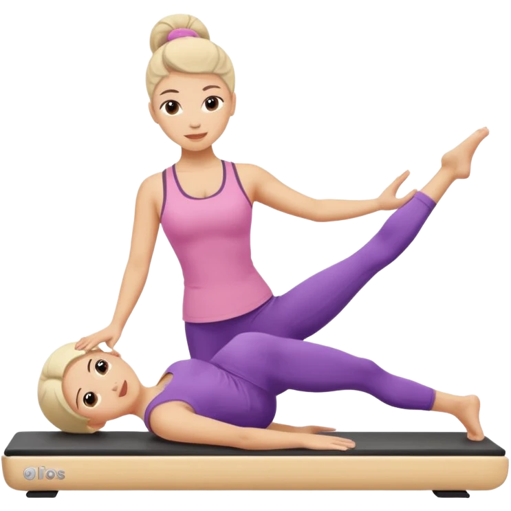 pilates girly doing pilates emoji