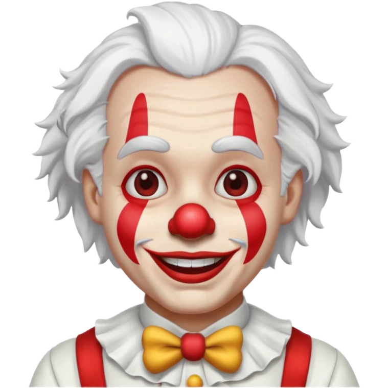 clown with white hair and white clothes emoji