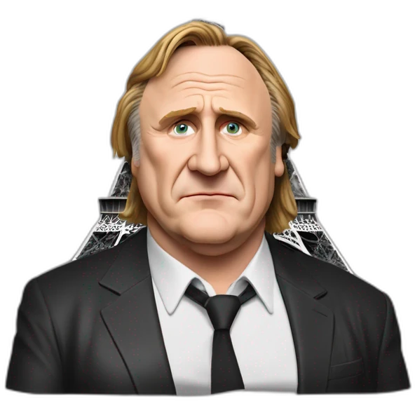 Gerard Depardieu eifell tower emoji
